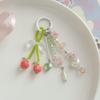Tassel Beaded Keychain Pink Flower Hangings Ornaments Cute Bag Charm