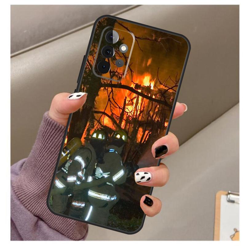 Firefighter Heroes Fireman Case For Samsung Galaxy A56 A16 A26 A36 A06 A52 A53 A33 A13 A34 A54 A14 A15 A35 A55 A22 A32