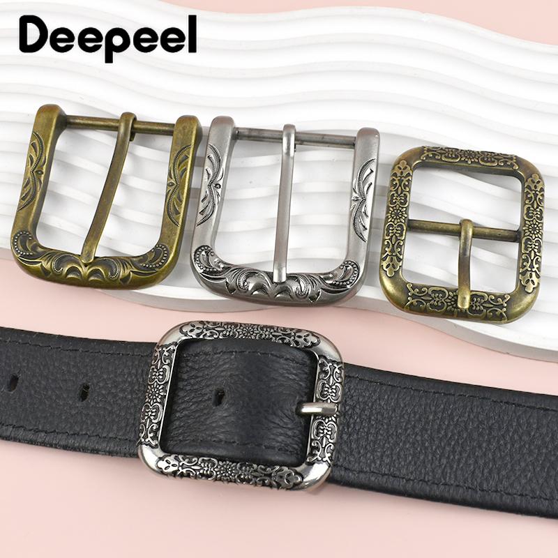 1/2 шт. Deepeel 35/40 мм Винтажная металлическая пряжка для сумки, ремня, античная латунь, серебро, кожаный регулировочный штифт, застежка, DIY, декоративный крючок для стропы