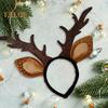 Повязка на голову с оленьими рогами, женские оленьи рога и уши, аксессуары для волос на Рождество, Хэллоуин, косплей, вечеринка, принадлежности