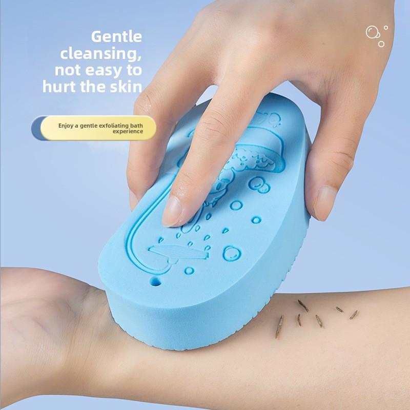 Детская очень прочная губка для ванны в форме кролика, не вызывающая боли