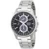 Solar Chronograph Watch with Sapphire Crystal, Silver, Model SBPJ005