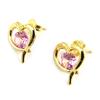 [M6473] - Designer 'Love' Earrings In Rose Gold