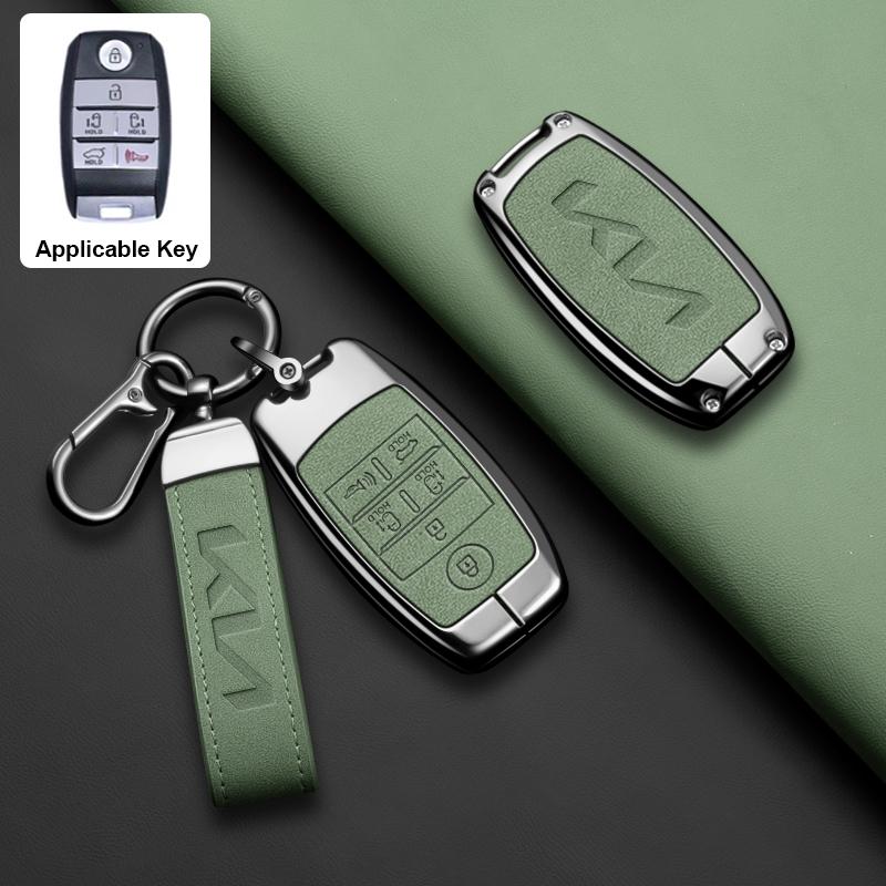 6 Button Remote Control Zinc Alloy Car Key Cover Holder for KIA Sedona Grand Carnival Sorento Shell Fob Key Case Protection Skin lfgv60