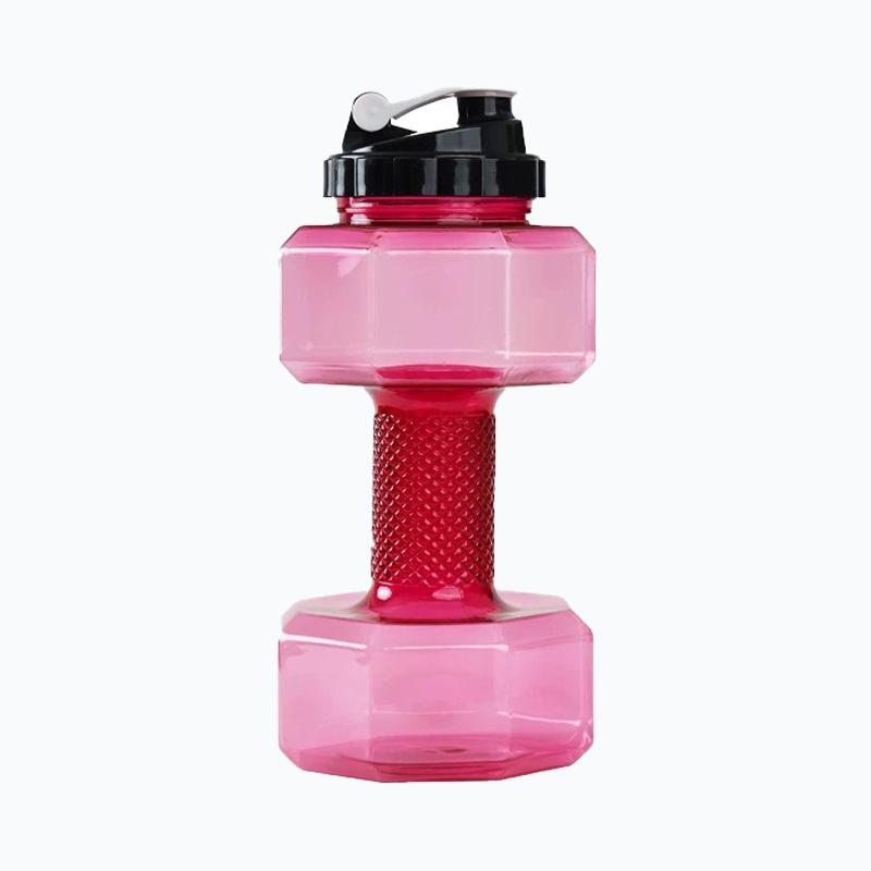 Fitness Dumbbell Shaped Water Bottle, Fillable Plastic Weight Training Dumbbell Cup, Large Capacity Outdoor Sports Drinking Flask
