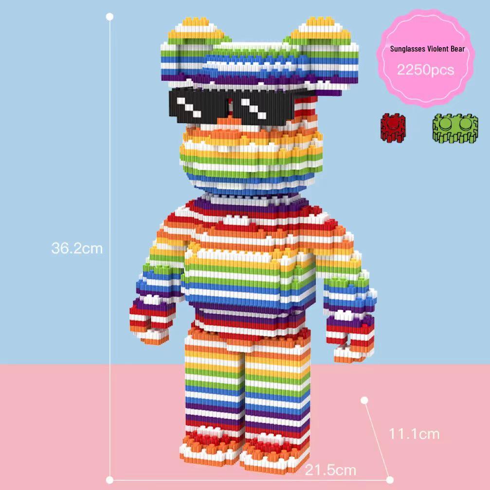 Совместимый Lego для девочек: Серия конструкторов «Злой Медведь» - Образовательные микро-конструкторы, соединяющиеся игрушки и подарки