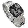 Casio Мужские цифровые часы с мировым временем AE-1200WHD-1AV, серебристый металлический браслет, международная модель, параллельный импорт