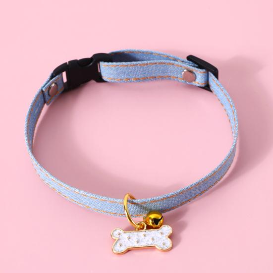 Ошейник для щенка, милый кулон в виде кости лапы, регулируемая пряжка, ожерелье для кошек и собак, декоративный ошейник