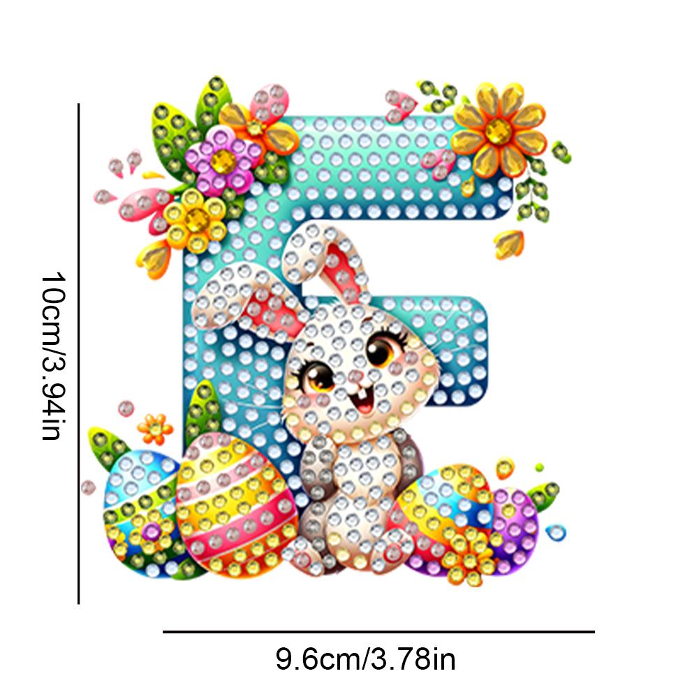 Брелок для ключей с алмазной росписью из ПЭТ-алфавита особой формы с двумя сторонами