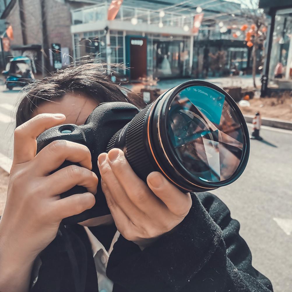 77-мм пентапризменный фильтр для объектива DSLR-камеры, передний план, размытие, эффект боке, реквизит для фотографии