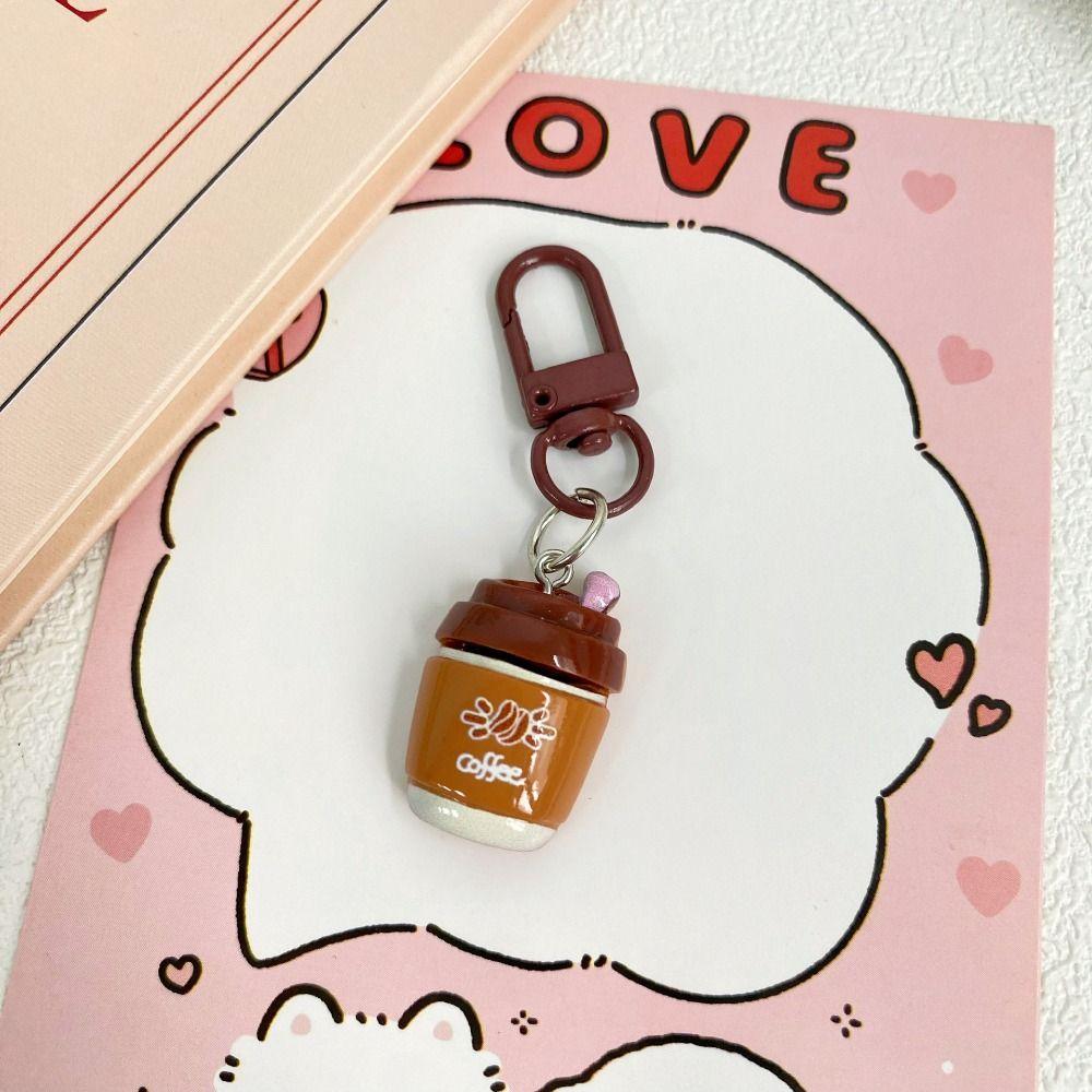 Ball Chain Cartoon Pendant Dog Coffee Shop Keychain Creative   Children