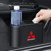 Portable Hanging Mini Car Trash Can Wastebasket Trash Can with Lid Emblem For Mitsubishi lancer asx outlander pajero l200 galant