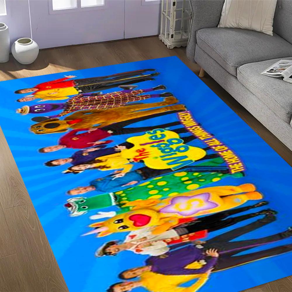 The Wiggles Singing Show Themed Anti-Slip Rugs - Polyester Home Decor, Suitable for Bedrooms, Living Rooms, Doorways, Studios, and Decorations