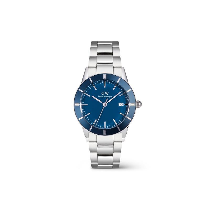Daniel Wellington Watch Quartz Movement Stainless Steel Strap Blue Dial Men's Watch Men's Watch New Model DW00100820
