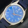 USED AUTHENTIC HMT JANATA HAND-WINDING MENS BLUE DIAL WATCH A430052-2 R101-a430052