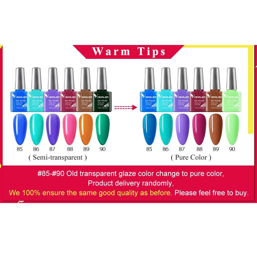 Venalisa 7,5 мл цветной гель-лак для ногтей, замачиваемый УФ-светодиодный лак, долговечный лак для дизайна ногтей с бумажной коробкой