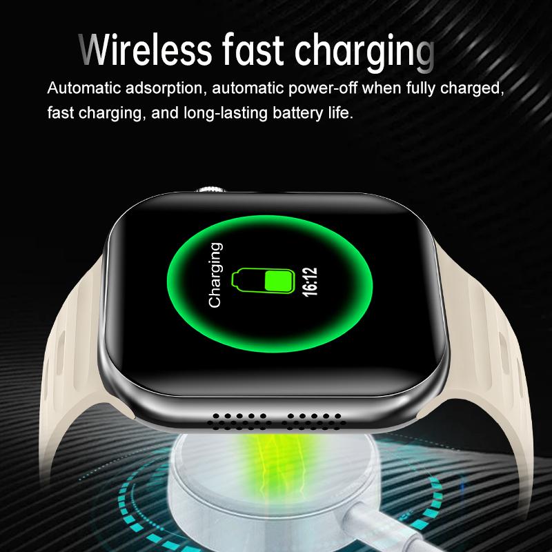IWO Series 10 Smart Watch 2.01 Inch Wireless Charger Heart Rate Men Women Fitness Tracker Sport Smartwatch For IOS Android
