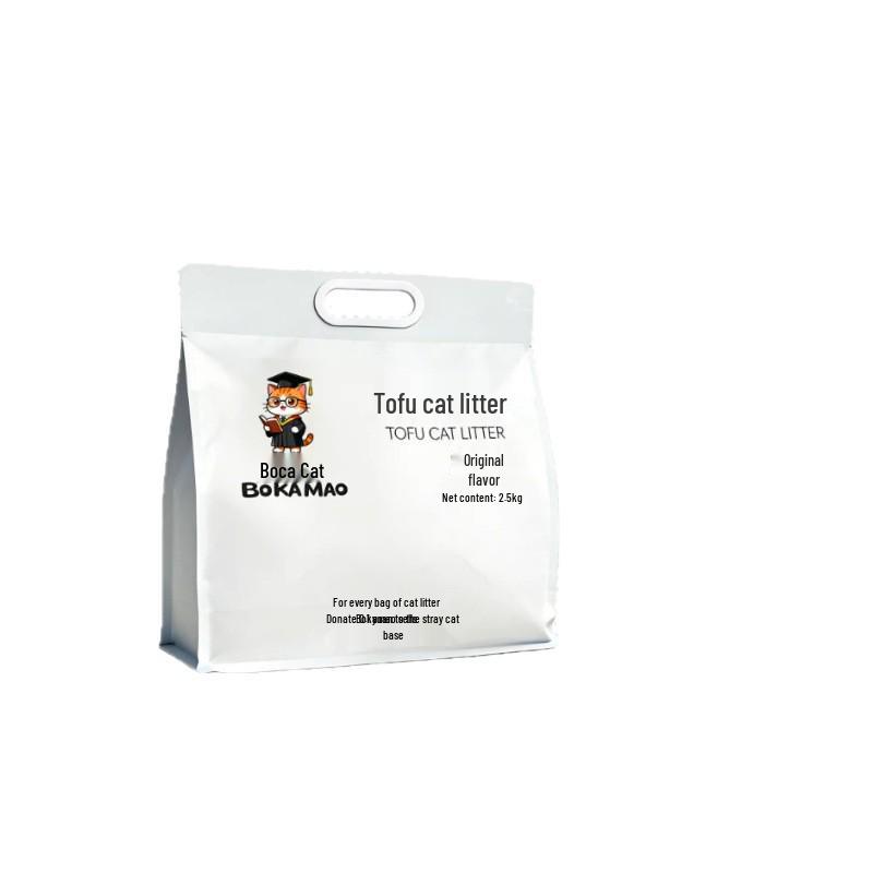 Кошачий наполнитель Boca Cat Original из тофу, Без пыли, Дезодорирующий, Быстро впитывающий, Не прилипающий, Смываемый