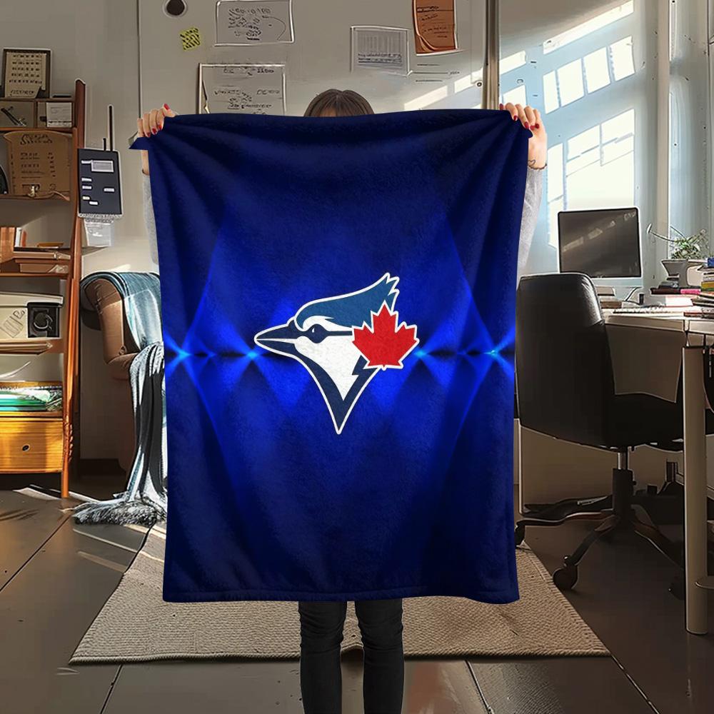 Toronto Blue Jays Flannel Blanket, High quality Comfortable for All Seasons, Home Decor, Warmth and Comfort