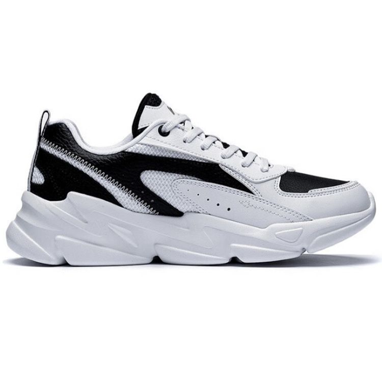 Li-Ning Удобные универсальные повседневные туфли с низким верхом Женские кроссовки Белые Черные AGLS172-4