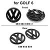 New High-Quality Black or Silver For VW Volkswagen Golf 6 MK6 Front Grille Badge & Rear Trunk Logo Cover Replacement Access
