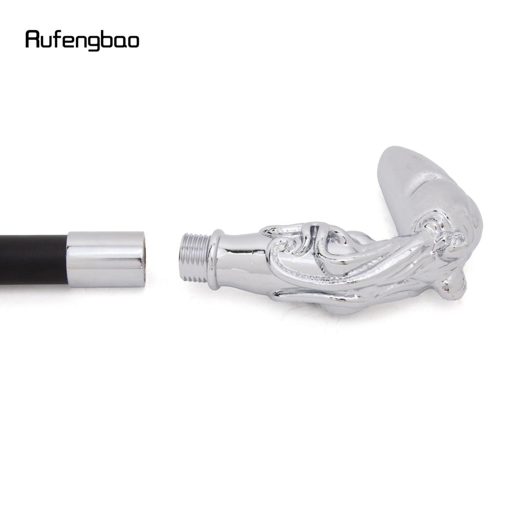 White Octopus Fish Squid Walking Cane Fashion Decorative Walking Stick Gentleman Elegant Cosplay Cane Knob Crosier 93cm