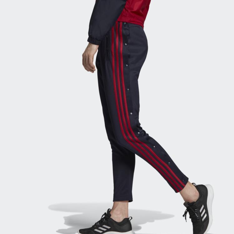 adidas W Id 3S Кнопочные брюки Ретро Спортивные Длинные брюки Женские брюки Легендарные-Чернильно-Синие DX7928