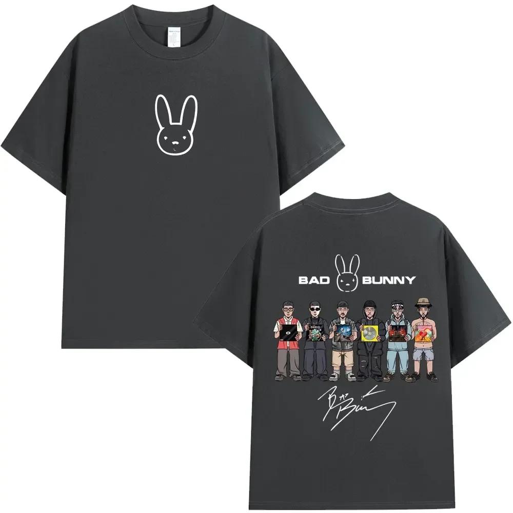 Rapper Bad Bunny Album Cover Print Tshirt Debi Tirar Mas Fotos Dtmf T Shirt Unisex Wounisex Clothe Fashion Hip Hop Oversized Tshirts