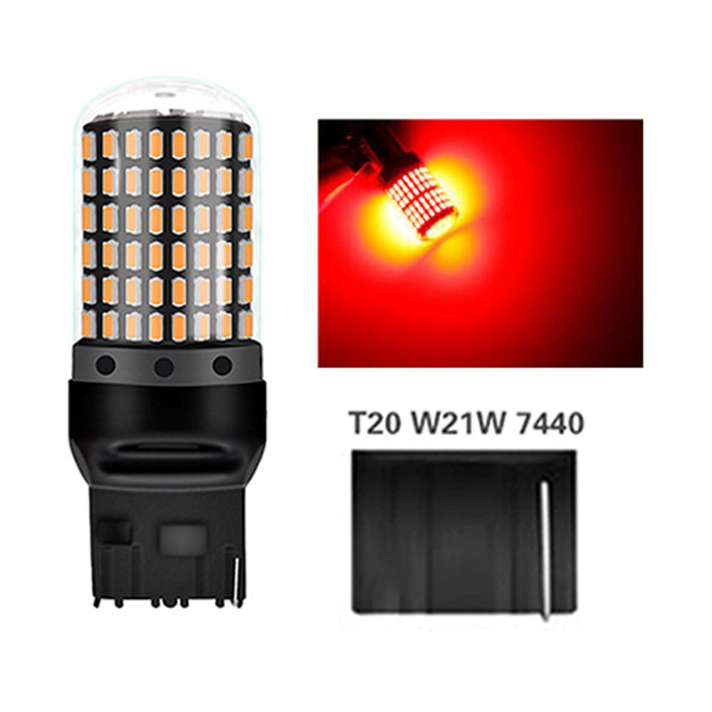 T20 7440 W21W 1157 BAY15D Автомобильные светодиодные лампы 1156 BA15S P21W P21-5W 3014 144 Smd Без ошибок Canbus Указатели поворота Стоп-сигнал ADM