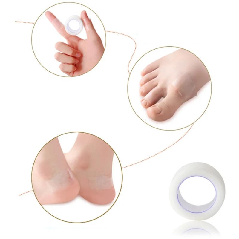 1 рулон износостойкой полиэтиленовой ленты-наклейки на пятку, защитник пятки, водонепроницаемая, первая помощь, пластырь от мозолей, подкладка для пятки, вставки, накладки, 5 м x 2,5 см