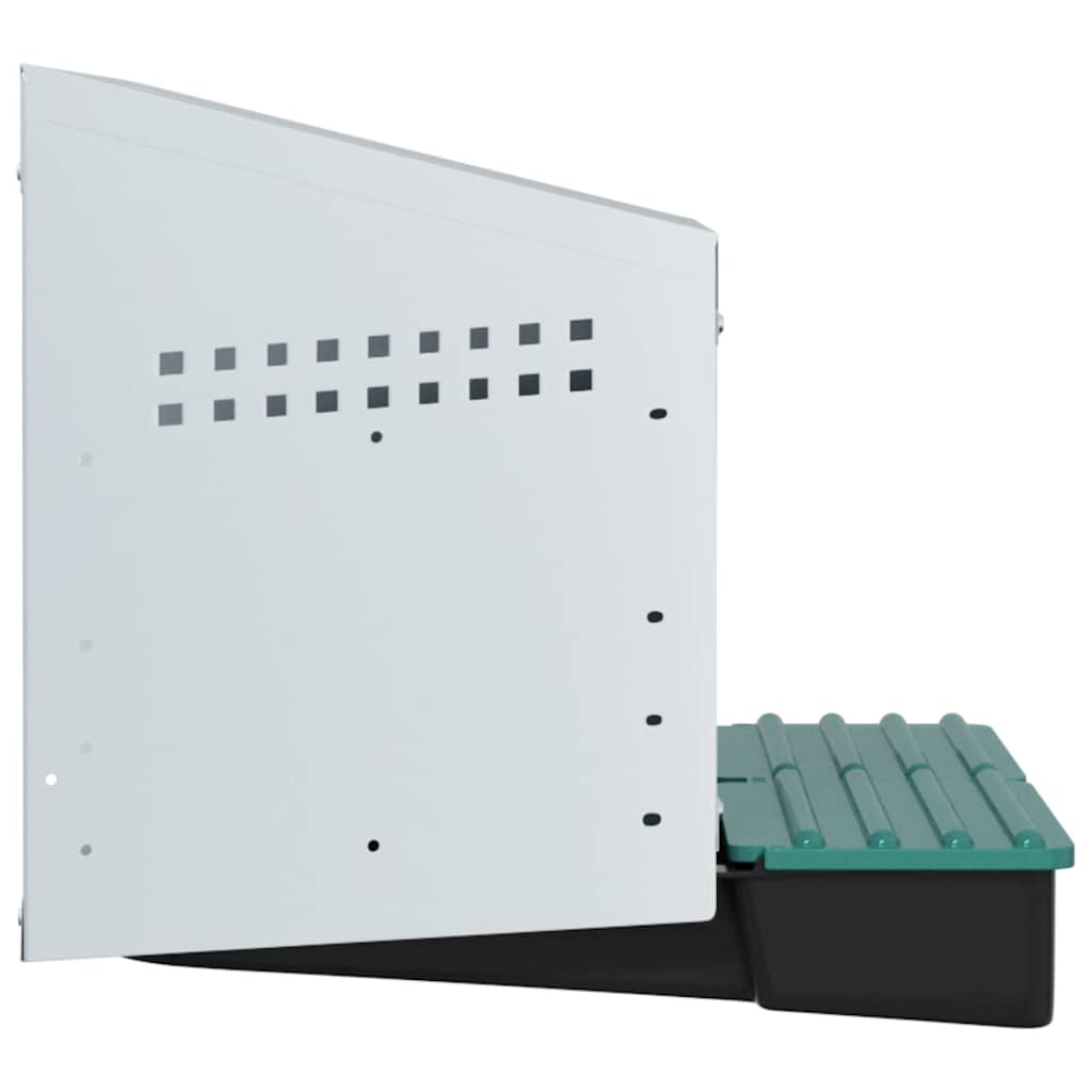 Chicken Nest Box 2 Compartments Wall Mounted Galvanized Steel