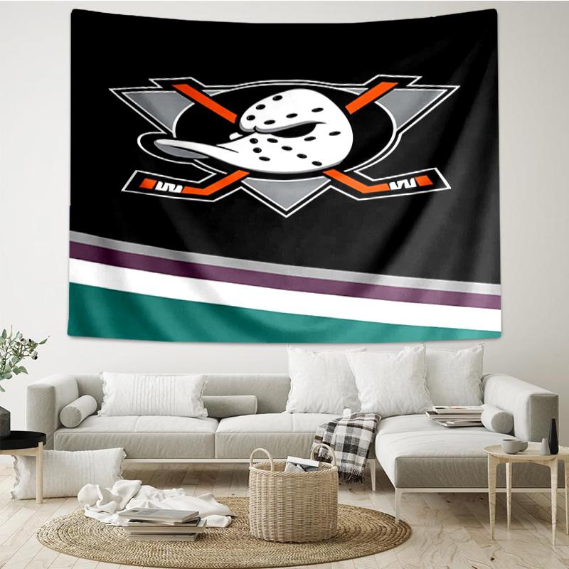 Anaheim Ducks Hockey Team Tapestry Room Decoration Wall Hanging for Living Room Bedroom, dormitory, Birthday and Christmas gifts