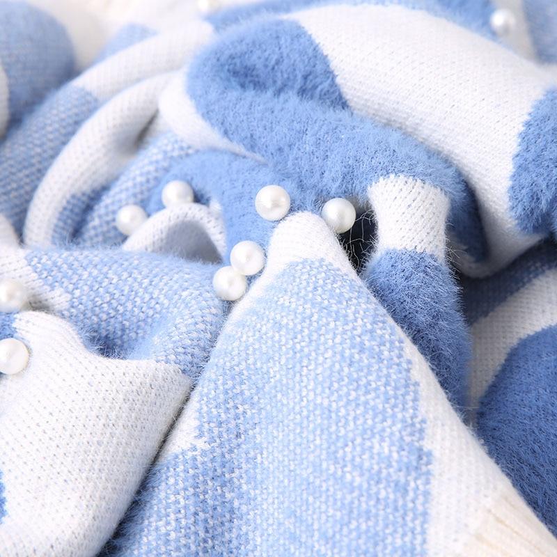 2021 сладкий свитер в консервативном стиле, осенне-зимняя одежда, женские модные новые пуловеры, вязаные женские топы с круглым вырезом и бисером, свободные