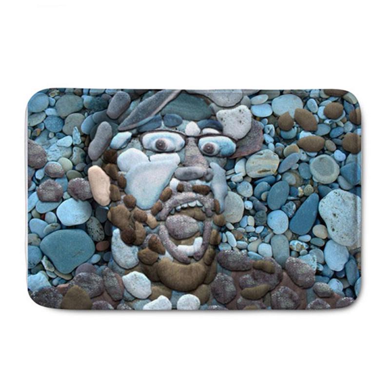 Забавный 3D ковер с каменным узором, напольное покрытие, дверной коврик для ванной, нескользящий кухонный коврик для прихожей