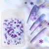 1bag 5g Christmas Nail Art Sequins, Snowflake Naisl Glitter, Festive Nail Decorations, Sparkling Snowflake Nail Accessories, DIY Manicure Design