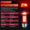 2 шт. 1157 66 светодиодов Красный стробоскоп Мигающие 2835 SMD Стоп-сигнал Задний габаритный огонь Лампочки