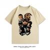 Рэп Западного побережья Eminem 2PAC Dog Brother Rock Хип-Хоп Летняя хлопковая футболка с коротким рукавом Мужская и женская Свободный повседневный хлопковый топ