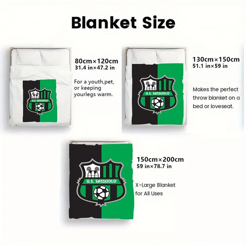 Sassuolo 2D Flat Pattern Flannel Blanket High quality All Seasons Warmth and Comfort Perfect for Christmas Gifts.