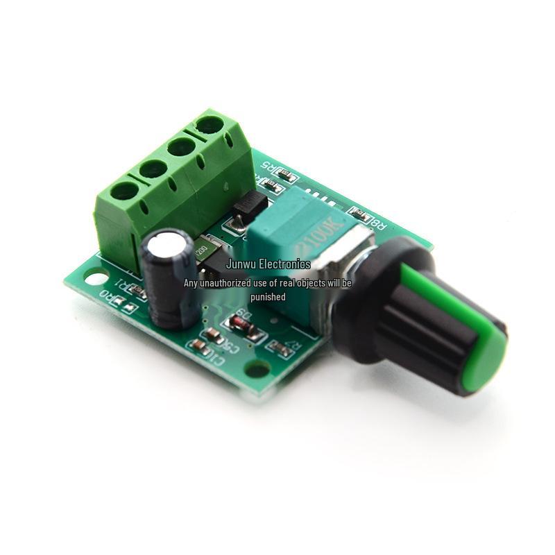 PWM DC Motor Speed Controller 1.8-12V, 2A with Switch Function (1803BK)