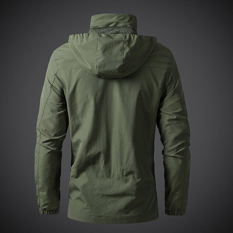 Мужские ветровки, водонепроницаемые куртки с капюшоном в стиле милитари, мужские новые армейские куртки, мужские осенние уличные пешие прогулки и езда на велосипеде, верхняя одежда-бомбер