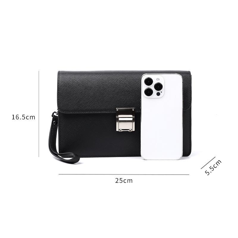 Мужская сумка-клатч из натуральной кожи с паролем, большой вместимости, высокого класса