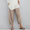 2025 Women's Summer Casual Cotton Linen Pants Vintage Loose Harem Pants Elastic Waist Wide Leg Pants Female S-5XL