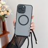 Crossbody Lanyard Phone Case For iPhone 15 14 Pro Max For Magsafe Magnetic Frosted Cover iPhone 13 12 11 14 Plus