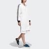 adidas Женская ветровка Originals Trefoil с молнией и капюшоном, длинная, ветрозащитная, белая DU7255
