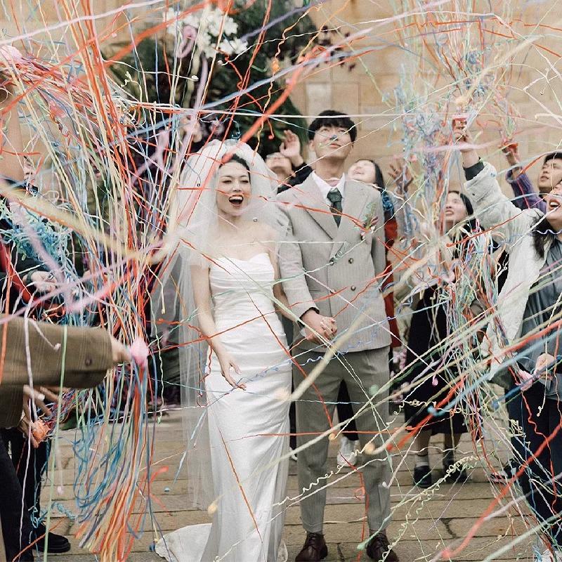 Hand-Thrown Ribbon Popper Confetti for Weddings and Birthdays