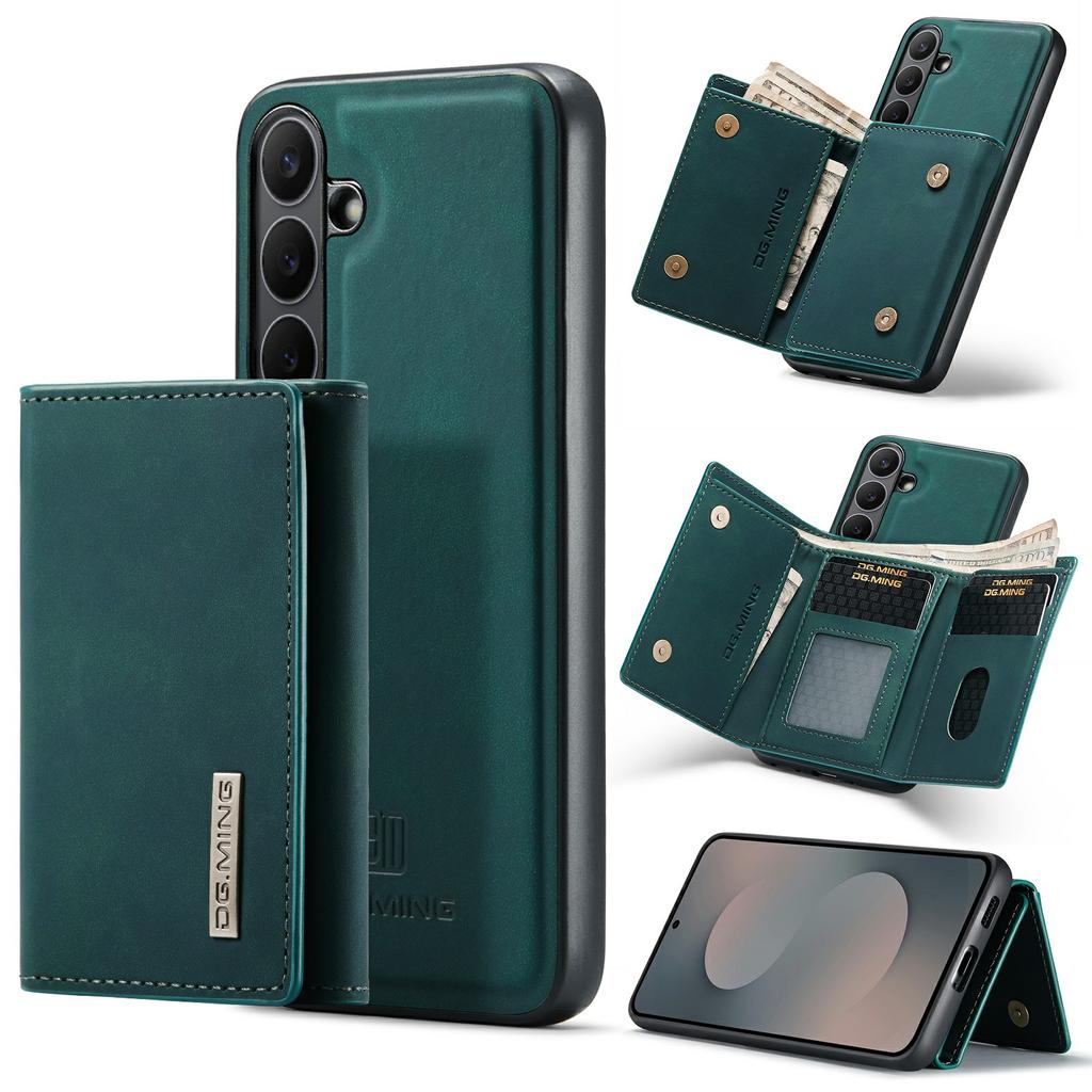 DG.MING Серия M1 для Samsung Galaxy S25 FE Чехол Подставка PU Чехол для телефона со съемным кошельком