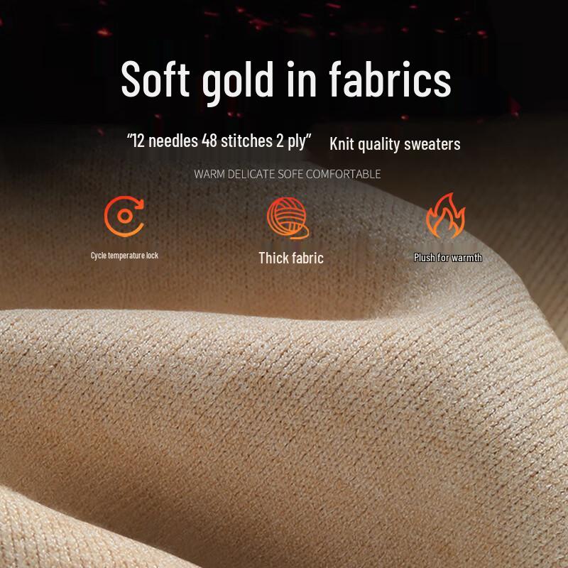 Jeanswest Men's Thickened Velvet Lined Sweater