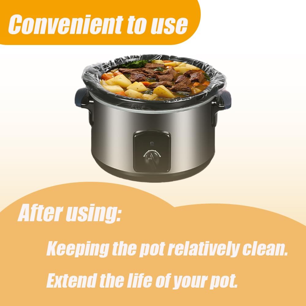 FASOZUKA Slow Cooker Liners 40×Cooking Bags Small Size Disposable Pot Liners, Fit 1QT to 3QT for Slow Cooker Cooking Trays Suitable for Oval & Round