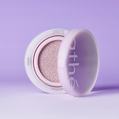 Веганская осветляющая тональная основа-кушон с эффектом tone-up, оттенок Misty Purple, 12 г – Эффект выравнивания тона, защита от УФ-лучей, корейская