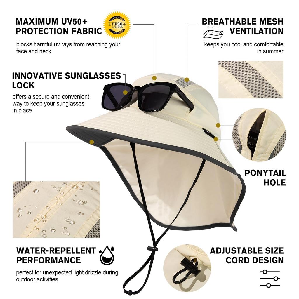 Шляпа Safari Hat для приключений Boonie Fishing UV Military Sun Sunshade Chin Wide UV Protection XL [TOP-EX] для женщин, Шляпа, складная, с хвостиком, Шляпа, Шляпа,